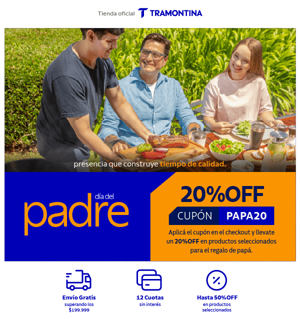 DÍA DEL PADRE - 20% OFF con el cupón PAPA20